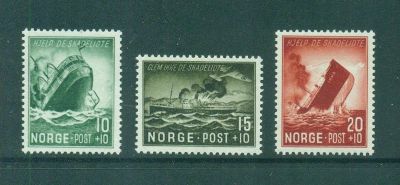 Лот: 10621904. Фото: 1. Марки Норвегии 1944г MNH. Марки