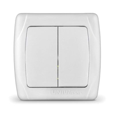 Лот: 8788005. Фото: 1. Выключатель 2клавишный скрытой... Электроустановочные изделия