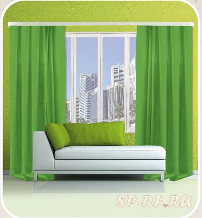 Лот: 3156380. Фото: 1. Шторы портьерные тафта зелёное... Шторы, тюль