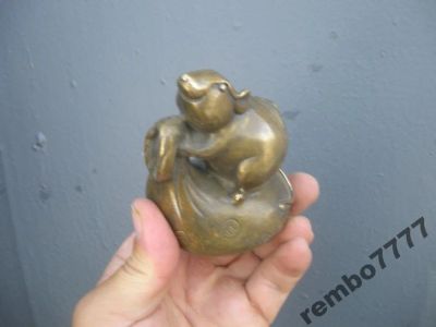 Лот: 5821684. Фото: 1. мышь.крыса.бронза.камбоджа.7см... Скульптуры