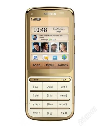 Лот: 2680198. Фото: 1. Nokia C3-01 gold edition. Смартфоны