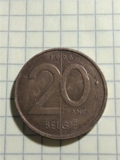 Лот: 9849346. Фото: 1. монета Бельгия 20 франков, 1996. Европа