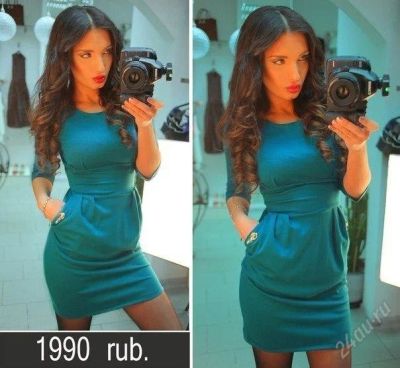 Лот: 2699960. Фото: 1. Бирюзовое платье. Платья