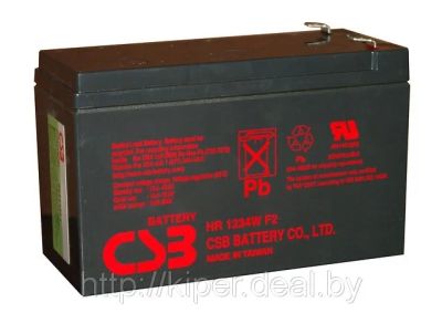Лот: 4654181. Фото: 1. Аккумулятор CSB HR1234 W,F2,12V... ИБП, аккумуляторы для ИБП