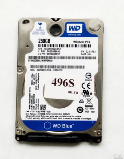 Лот: 18556678. Фото: 1. Жесткий диск SATA-III 2,5 Western... Жёсткие диски (HDD)