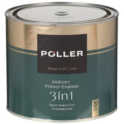 Лот: 24953645. Фото: 1. Грунт-эмаль Poller, по ржавчине... Краски, лаки, растворитель
