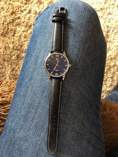 Лот: 11490296. Фото: 1. Часы Yazole quartz 318 черные... Оригинальные наручные часы