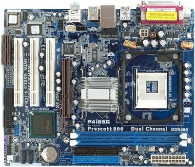 Лот: 1532291. Фото: 1. Материнская плата ASRock P4i65G... Материнские платы