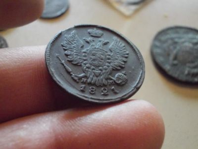Лот: 14556093. Фото: 1. Копейка 1821 года, ЕМ-НМ, без... Россия до 1917 года