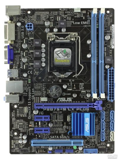 Лот: 18215511. Фото: 1. Asus P8B75M LX Plus (PCI Express... Материнские платы