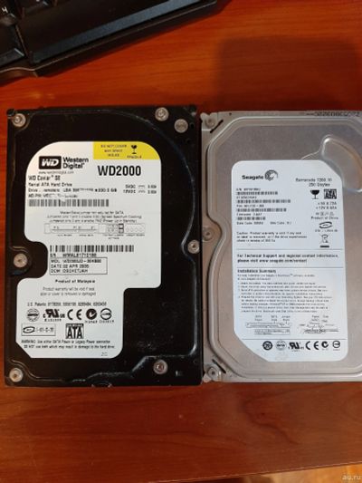 Лот: 18358332. Фото: 1. Hard Disk seagate 250 + WD 200. Жёсткие диски (HDD)