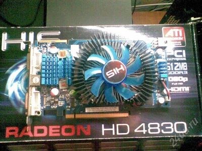 Лот: 490144. Фото: 1. Видеокарта HIS RADEON HD 4830. Видеокарты