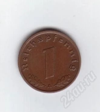 Лот: 367635. Фото: 1. 1 пфенинг. 1939 год. Фашистская... Европа