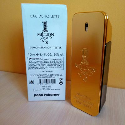 Лот: 16670927. Фото: 1. Тестер Paco Rabanne 1 Million... Мужская парфюмерия