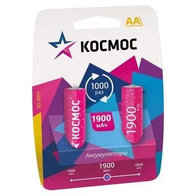 Лот: 22147448. Фото: 1. AKK КОСМОС R6 AA Hi-MH (1900mAh... Батарейки, аккумуляторы, элементы питания