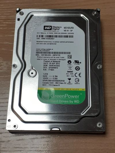 Лот: 22180006. Фото: 1. HDD 1TB WD (жесткий диск SATA... Жёсткие диски