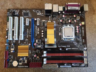 Лот: 15264167. Фото: 1. Сборка 775 сокет: ASUS P5P43TD... Материнские платы