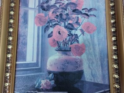 Лот: 23695675. Фото: 1. Картина "Цветы в вазе". Произведения