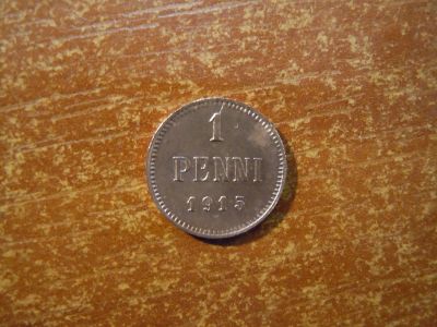 Лот: 25800778. Фото: 1. 1 пенни 1915г Финляндия, Николай... Европа