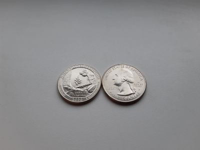 Лот: 16761450. Фото: 1. США 25 центов 2020 г Национальный... Америка