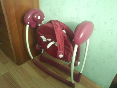 Лот: 5458144. Фото: 1. Шезлонг-качеля Happy baby Fun... Ходунки, прыгунки, качели