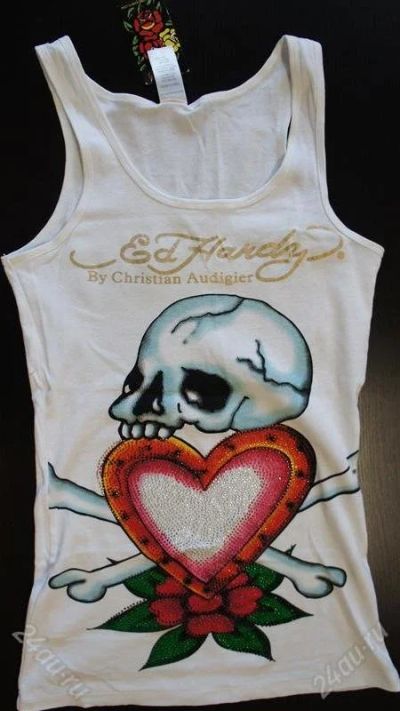 Лот: 2748238. Фото: 1. клевая майка ED HARDY. Футболки, топы и майки