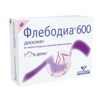 Лот: 23715803. Фото: 1. Флебодиа 600 таб.п о плен. 600мг... Лекарства
