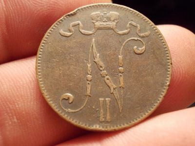 Лот: 12640085. Фото: 1. Нечастые 5 пенни 1901 года. Русская... Россия до 1917 года