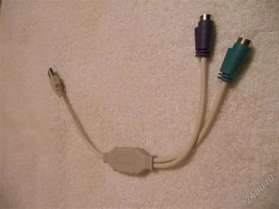 Лот: 1432721. Фото: 1. USB на ps/2 адаптер переходник. Шлейфы, кабели, переходники