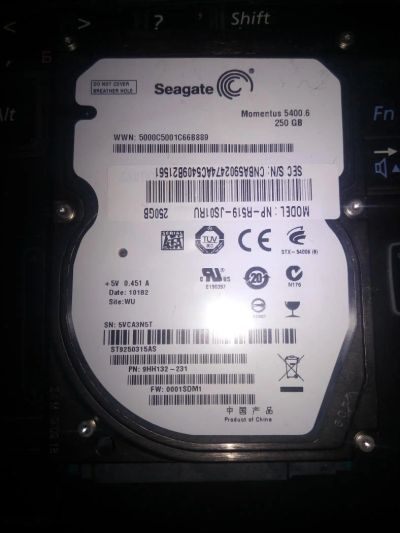 Лот: 9047295. Фото: 1. HDD Seagete ST9250315AS на 250Гб... Жёсткие диски (HDD)