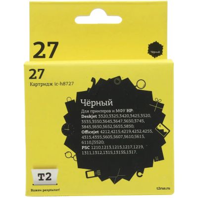 Лот: 24784323. Фото: 1. Картридж T2 IC-H8727 (HP 27). Картриджи, расходные материалы