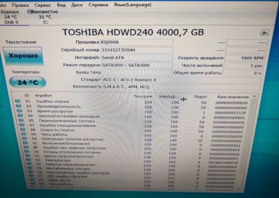 Лот: 18376944. Фото: 1. Жесткий диск 3,5" Toshiba 4TB... Жёсткие диски