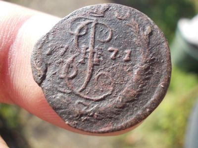 Лот: 14730494. Фото: 1. Хорошая Денга 1771 года, ЕМ... Россия до 1917 года