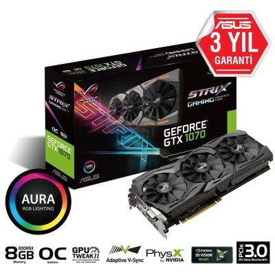Лот: 9844237. Фото: 1. Видеокарта Strix-GTX1070-O8G-Gaming. Видеокарты