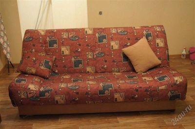 Лот: 1185672. Фото: 1. Диван раскладной, 2 подушки. Кресла, пуфы