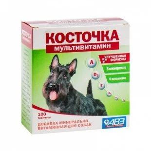 Лот: 16213094. Фото: 1. Косточка Мультивитамин 100 таб... Косметика для животных