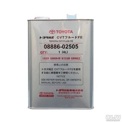 Лот: 12496347. Фото: 1. Toyota CVT Fluid FE 4 л. Масла, жидкости