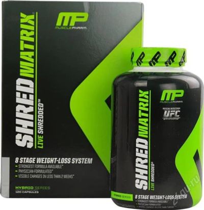 Лот: 2557194. Фото: 1. shred matrix muscle pharm, 120... Спортивное питание, витамины