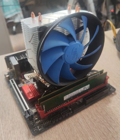 Лот: 25207081. Фото: 1. Комплект ASRock X370 Gaming-ITX... Комплекты запчастей