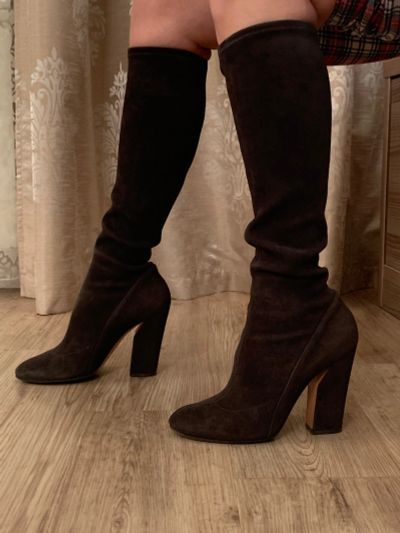 Лот: 14953781. Фото: 1. Женские сапоги-чулки Casadei. Сапоги