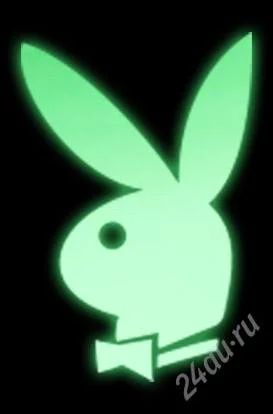 Лот: 2627013. Фото: 1. Светящаяся наклейка на авто "PlayBoy... Наклейки автомобильные
