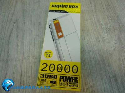 Лот: 19845958. Фото: 1. Внешний аккумулятор 20000 mAh... Внешние, портативные аккумуляторы для смартфонов (Power bank)