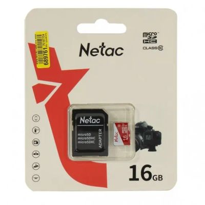 Лот: 19923380. Фото: 1. Карта памяти microSDHC Netac 16Gb... Карты памяти