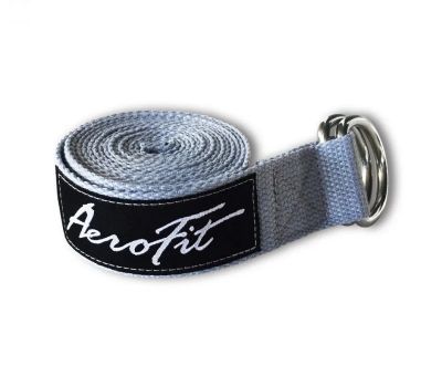 Лот: 25259530. Фото: 1. Ремень для йоги Aerofit 2 металлических... Фитнес, аэробика и гимнастика