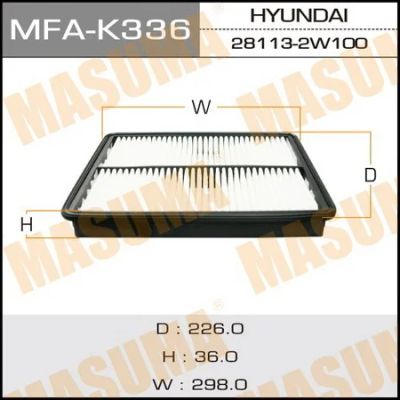 Лот: 18584471. Фото: 1. Воздушный фильтр lhd masuma hyundai... Расходные материалы