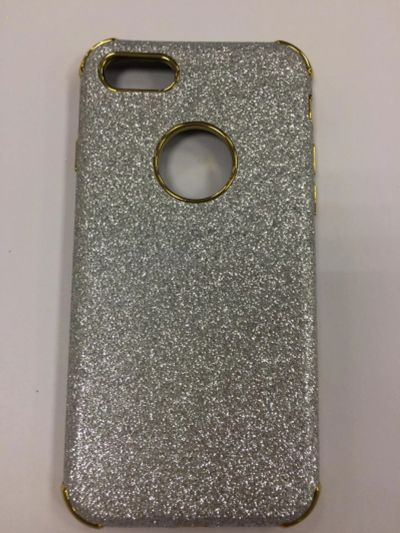 Лот: 9897734. Фото: 1. Чехол iPhone 7/ 8 Блестки №1 Серебро... Чехлы, бамперы
