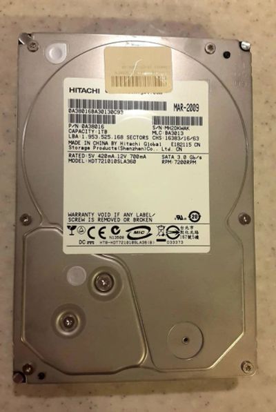 Лот: 11038692. Фото: 1. Жёсткий диск HDD 3.5" Hitachi... Жёсткие диски (HDD)