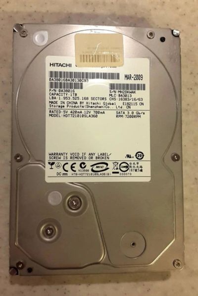 Лот: 11038692. Фото: 1. Жёсткий диск HDD 3.5" Hitachi... Жёсткие диски