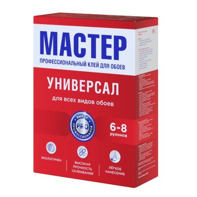 Лот: 24117801. Фото: 1. Клей для всех видов обоев, Мастер... Клеи, герметики, пена монтажная, клейкие ленты