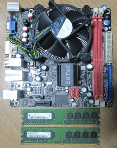 Лот: 25254164. Фото: 1. Сборка mITX Zotac JIF NF630I-H-E... Комплекты запчастей